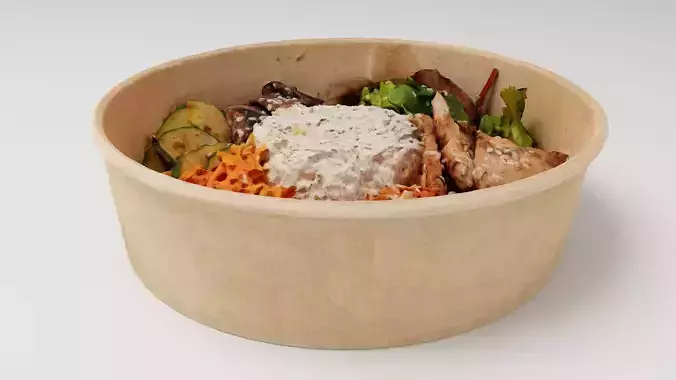 Bibimbap Korean rice dish Poke bowl lunch rice chicken cabbage