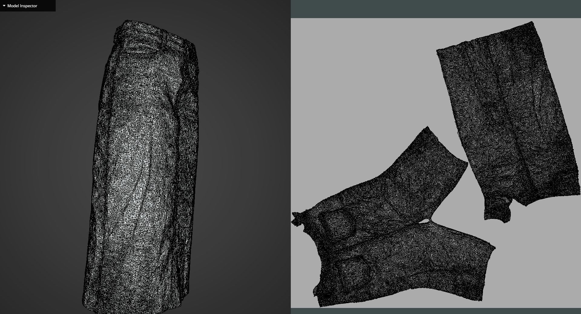 Denim Long Skrit 3D model_13