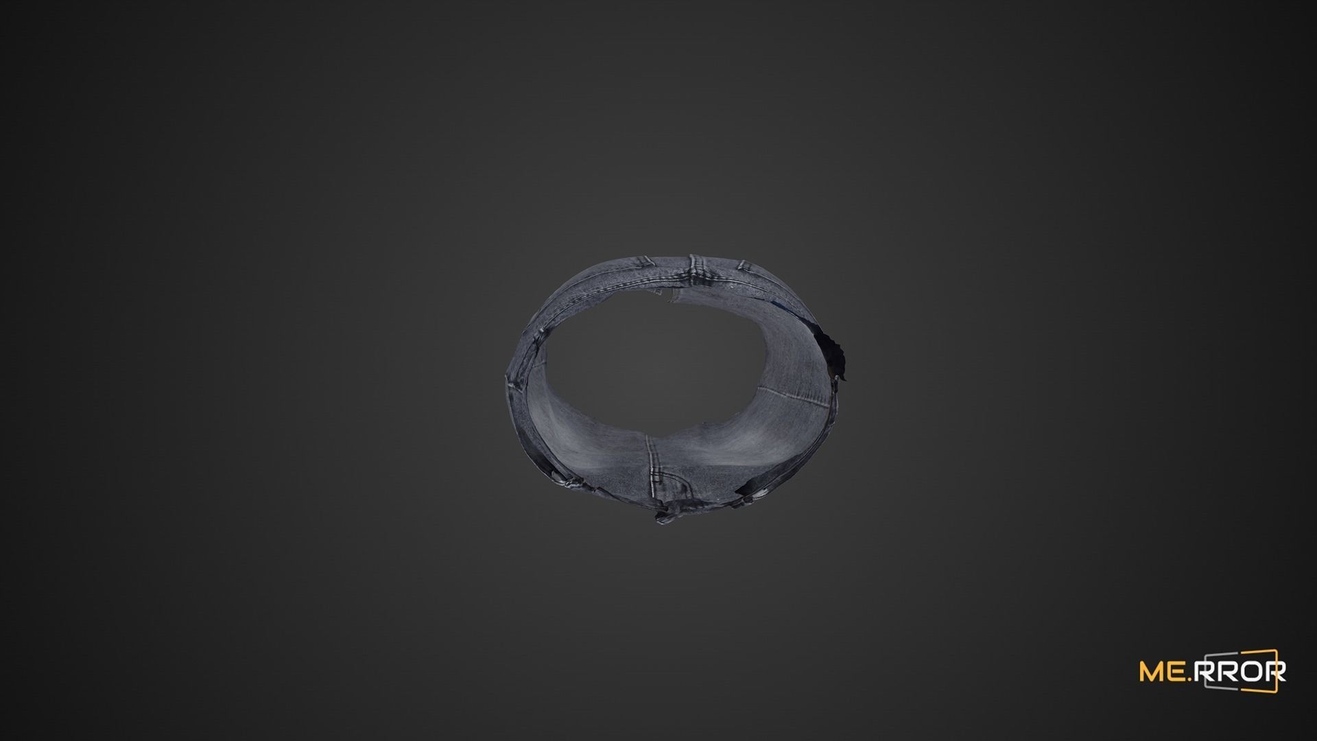 Denim Long Skrit 3D model_10