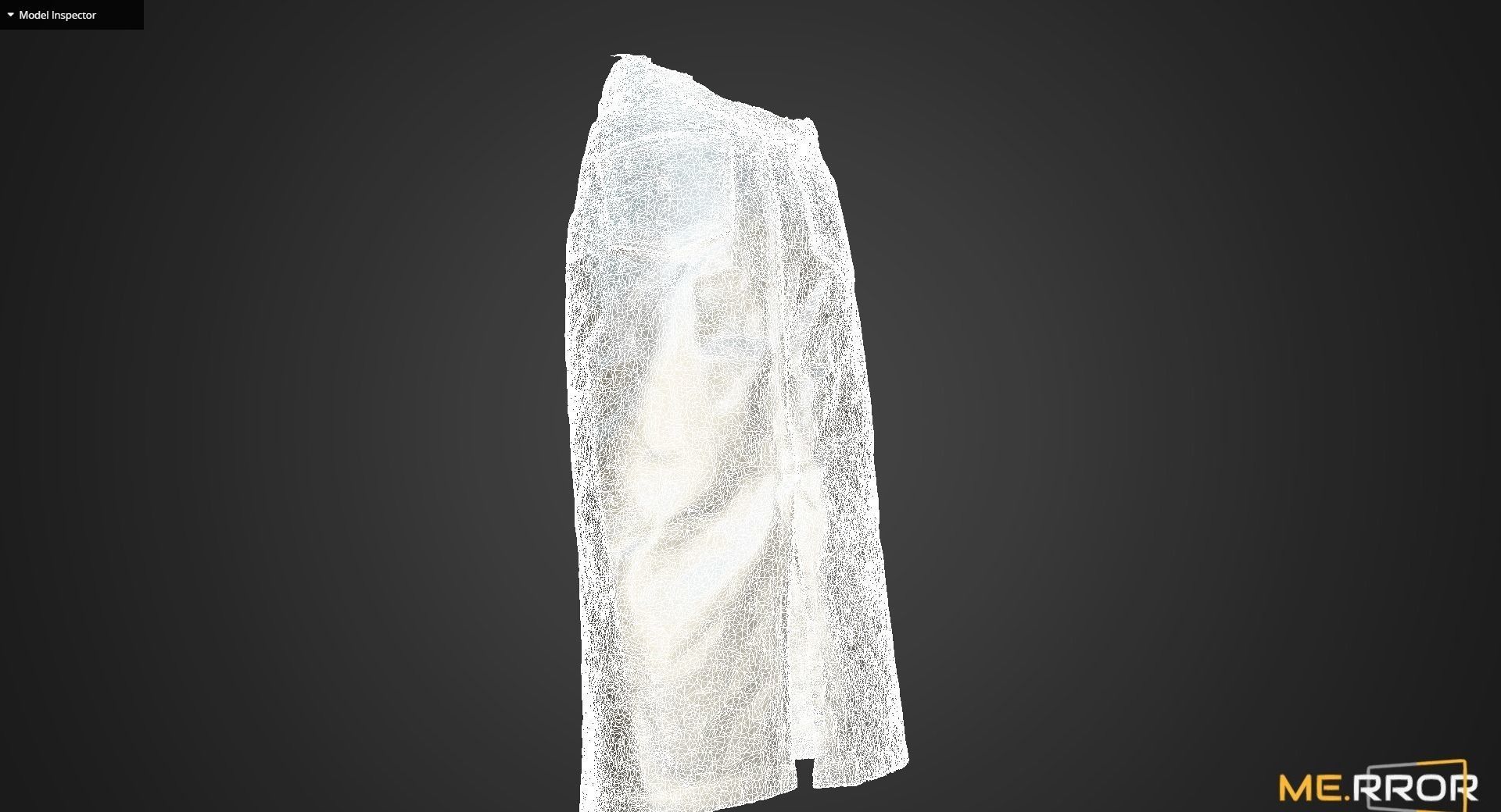 Denim Long Skrit 3D model_11