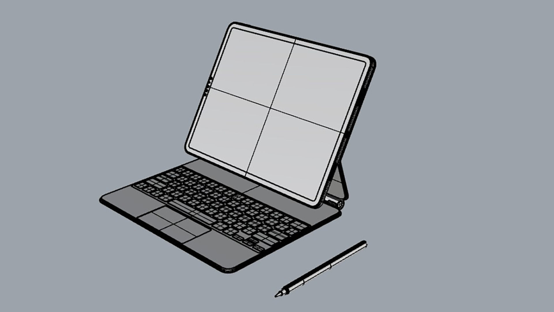 Apple Magic Keyboard for iPad Pro  3D model_8