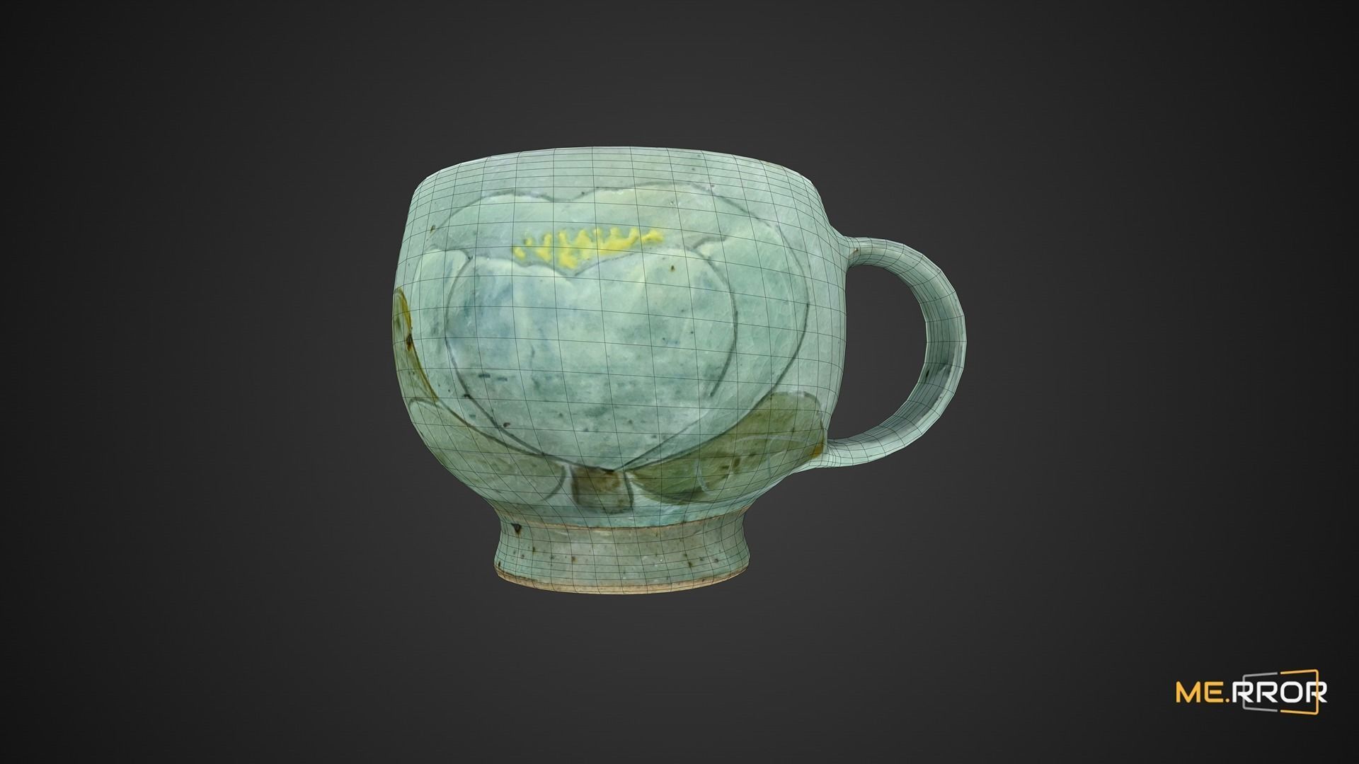 Korean Celadon Cup Low-poly 3D model_1