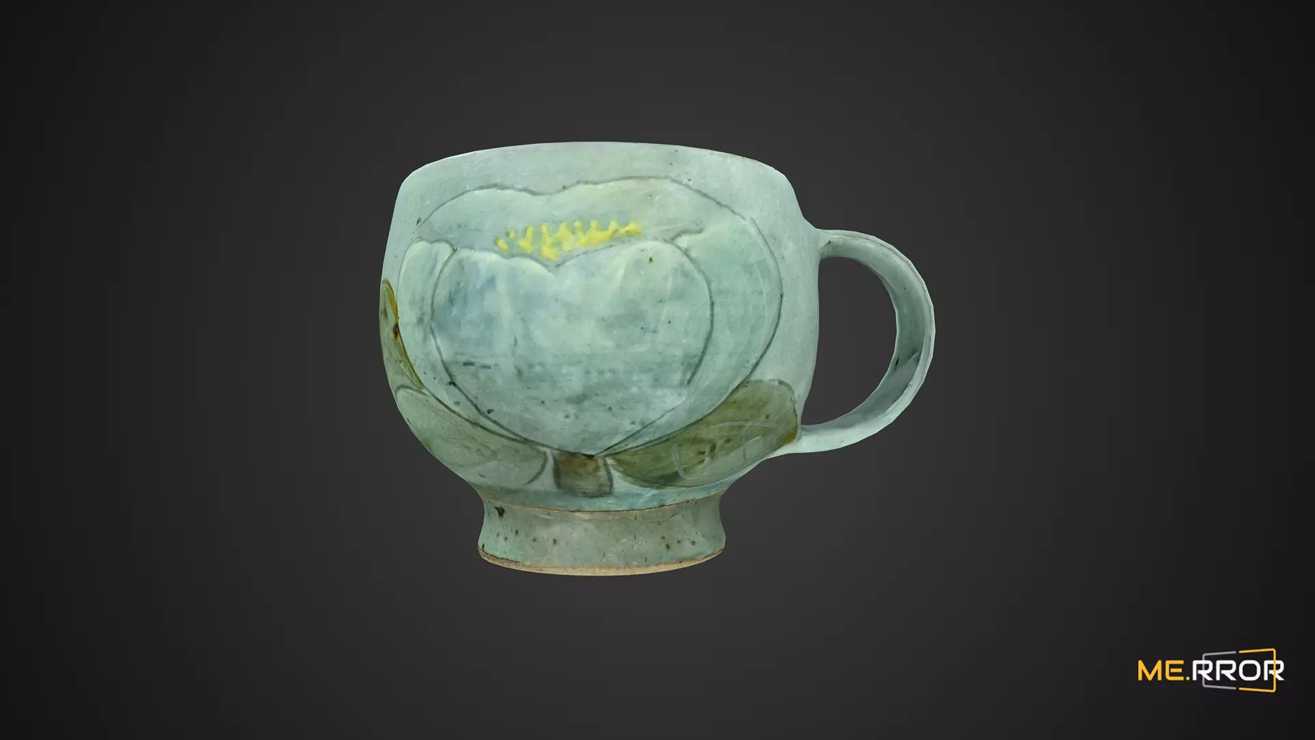 Korean Celadon Cup Low-poly 3D model_0