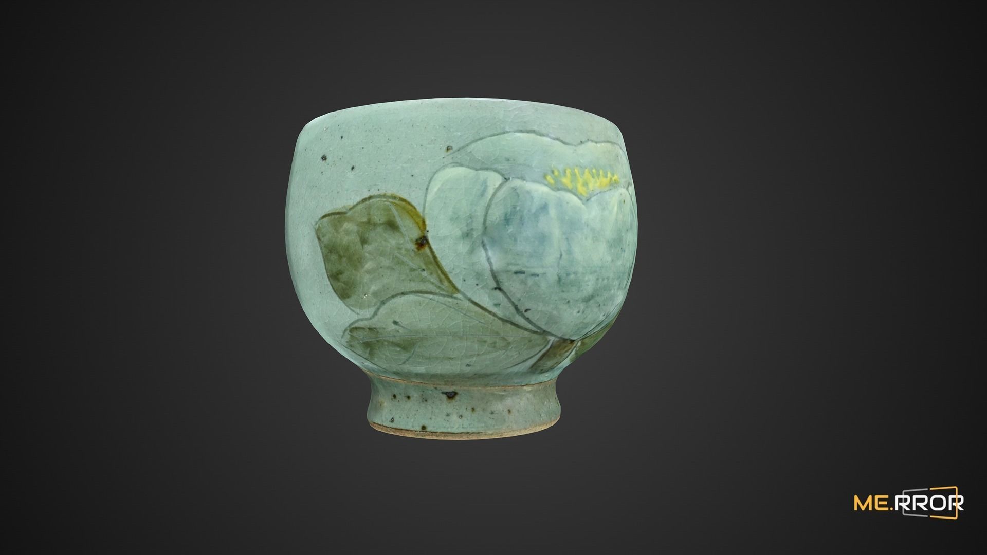 Korean Celadon Cup Low-poly 3D model_5