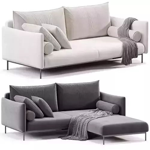 Schlafsofa Malloy Metall schwarz