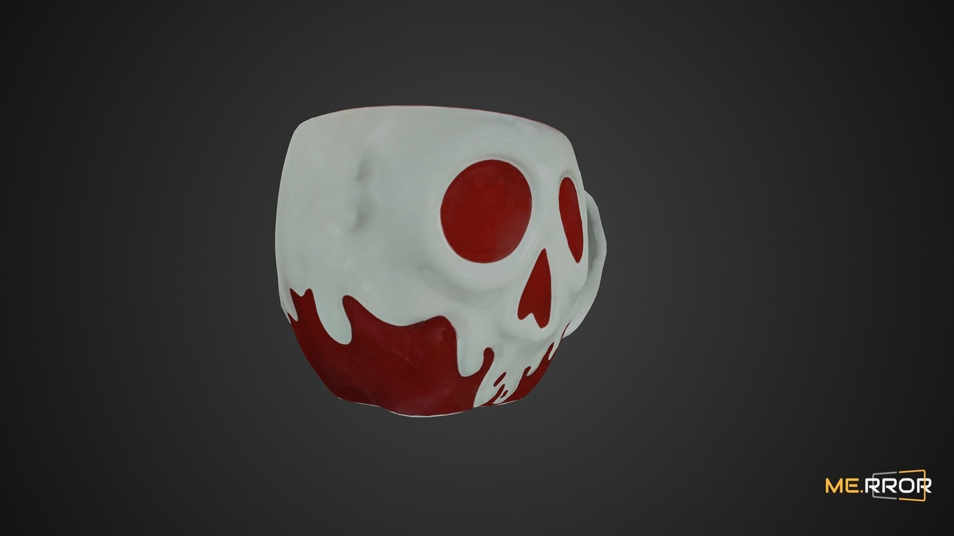 Game Ready Poison Apple Mug Cup Low-poly 3D model_5