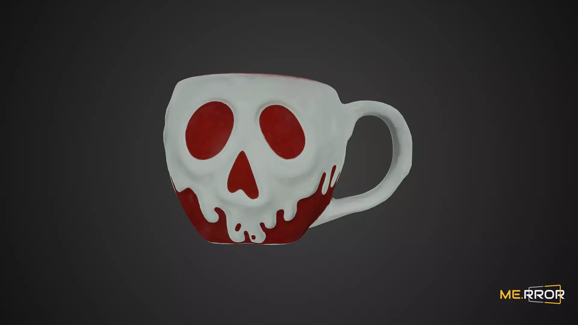 Game Ready Poison Apple Mug Cup Low-poly 3D model_0