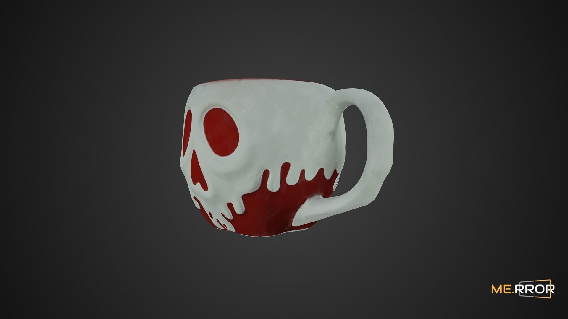 Game Ready Poison Apple Mug Cup Low-poly 3D model_6