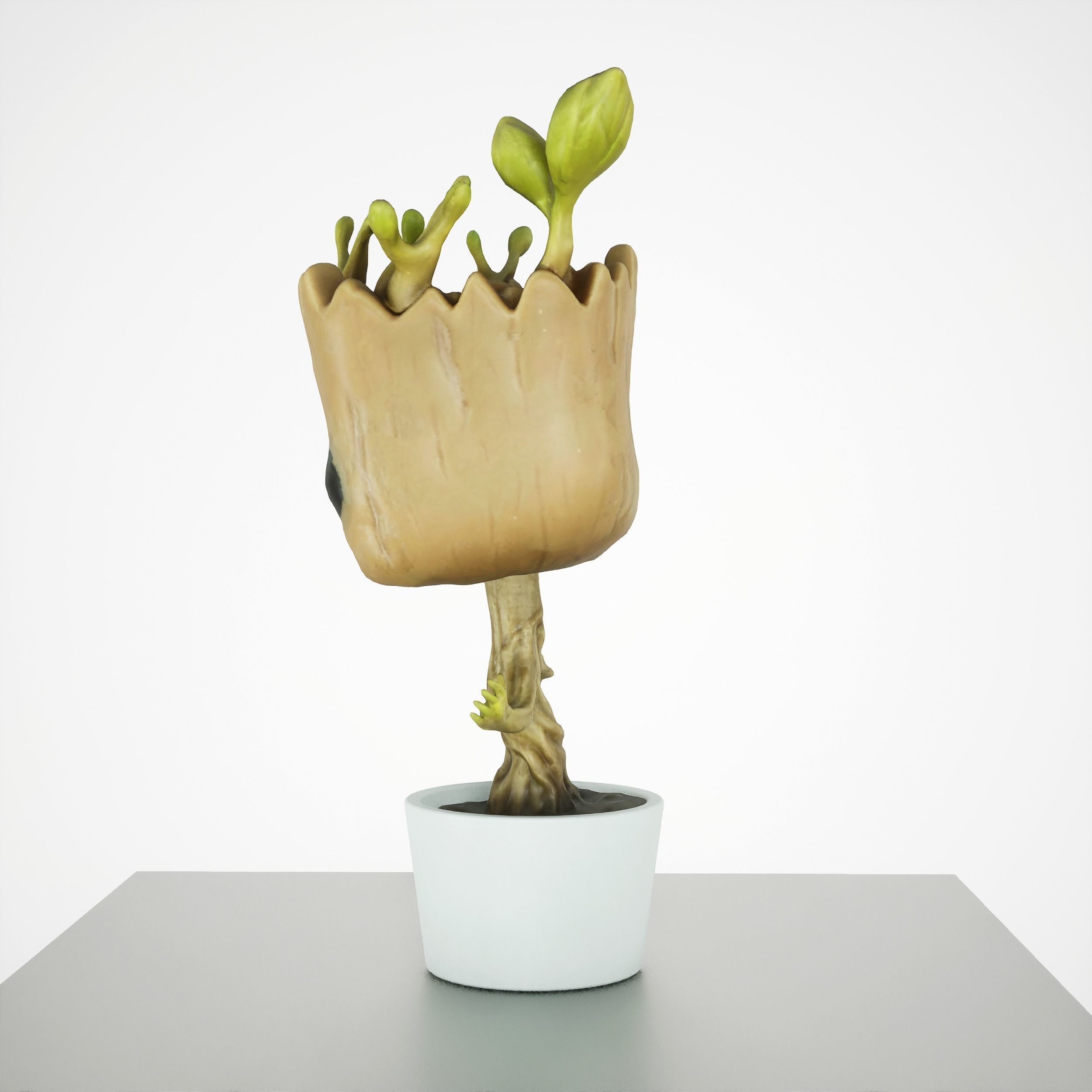  Game-ready Wooden Monster Figure Low-poly 3D model_2