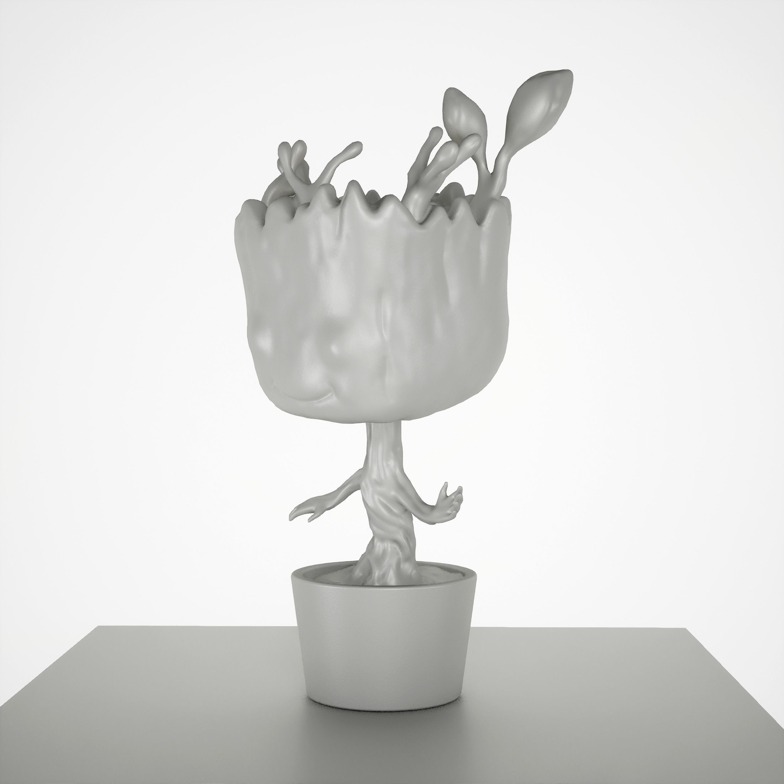  Game-ready Wooden Monster Figure Low-poly 3D model_7