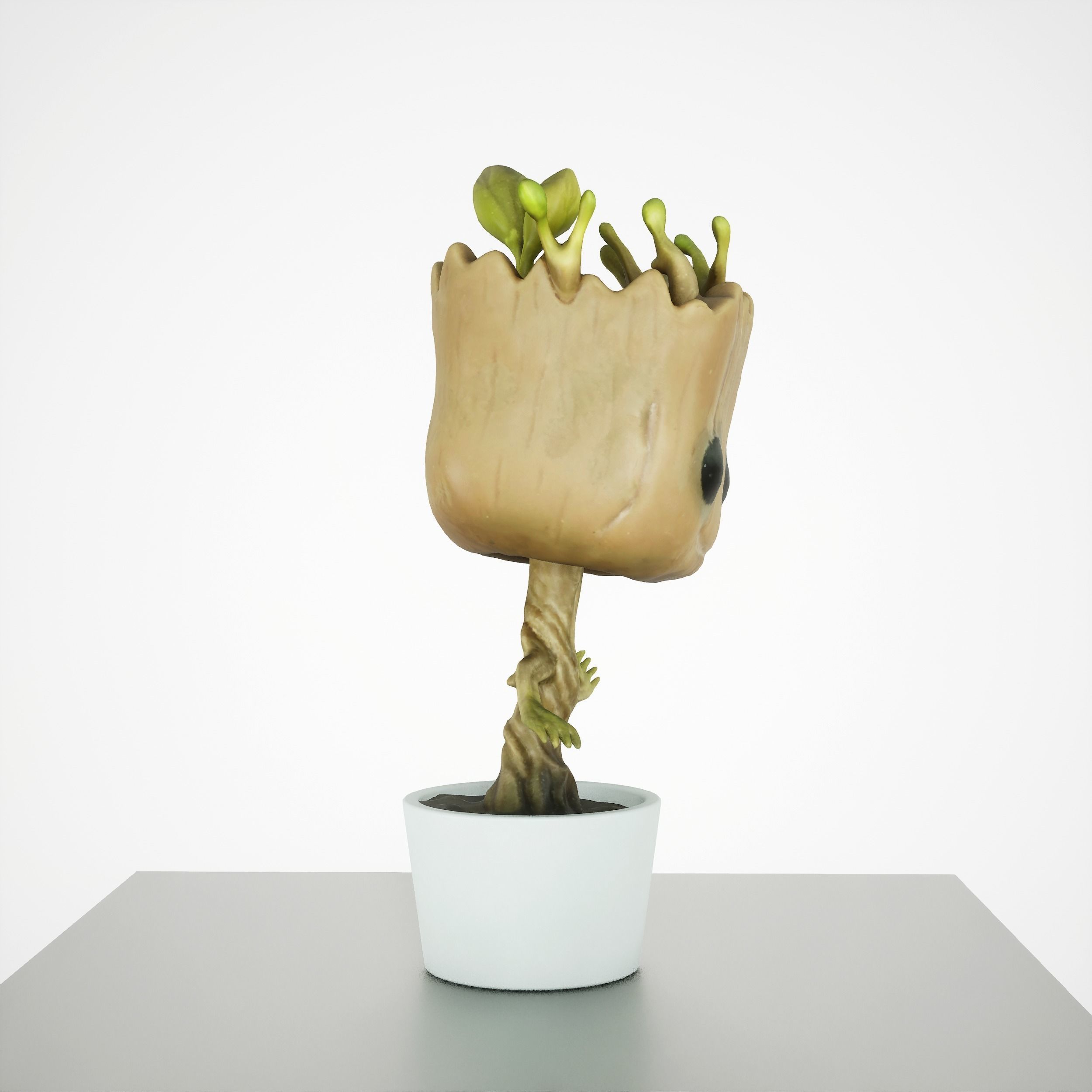  Game-ready Wooden Monster Figure Low-poly 3D model_4