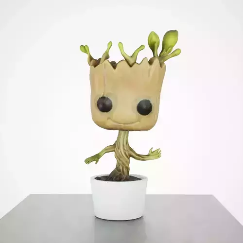  Game-ready Wooden Monster Figure Low-poly 3D model