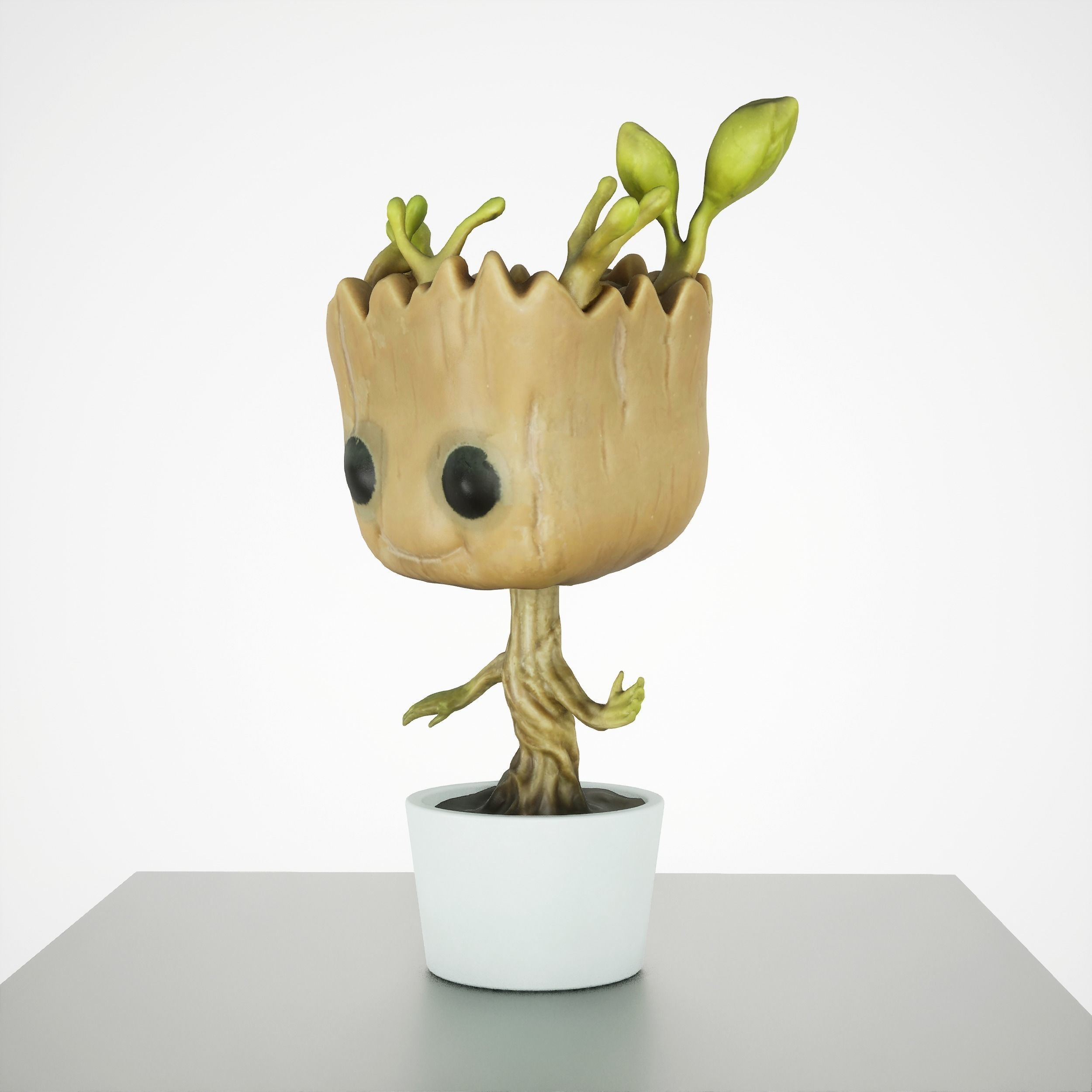  Game-ready Wooden Monster Figure Low-poly 3D model_1