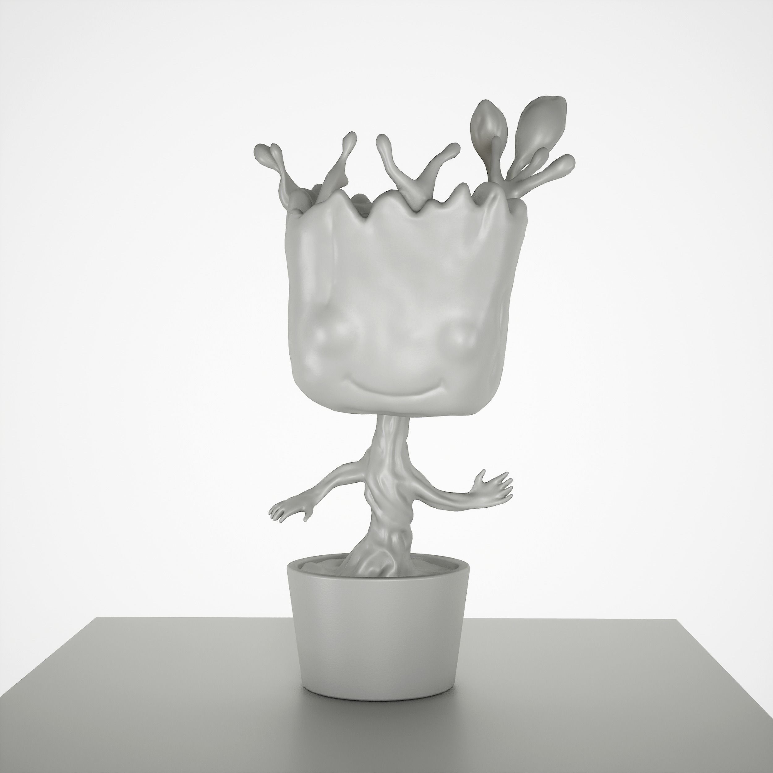  Game-ready Wooden Monster Figure Low-poly 3D model_6