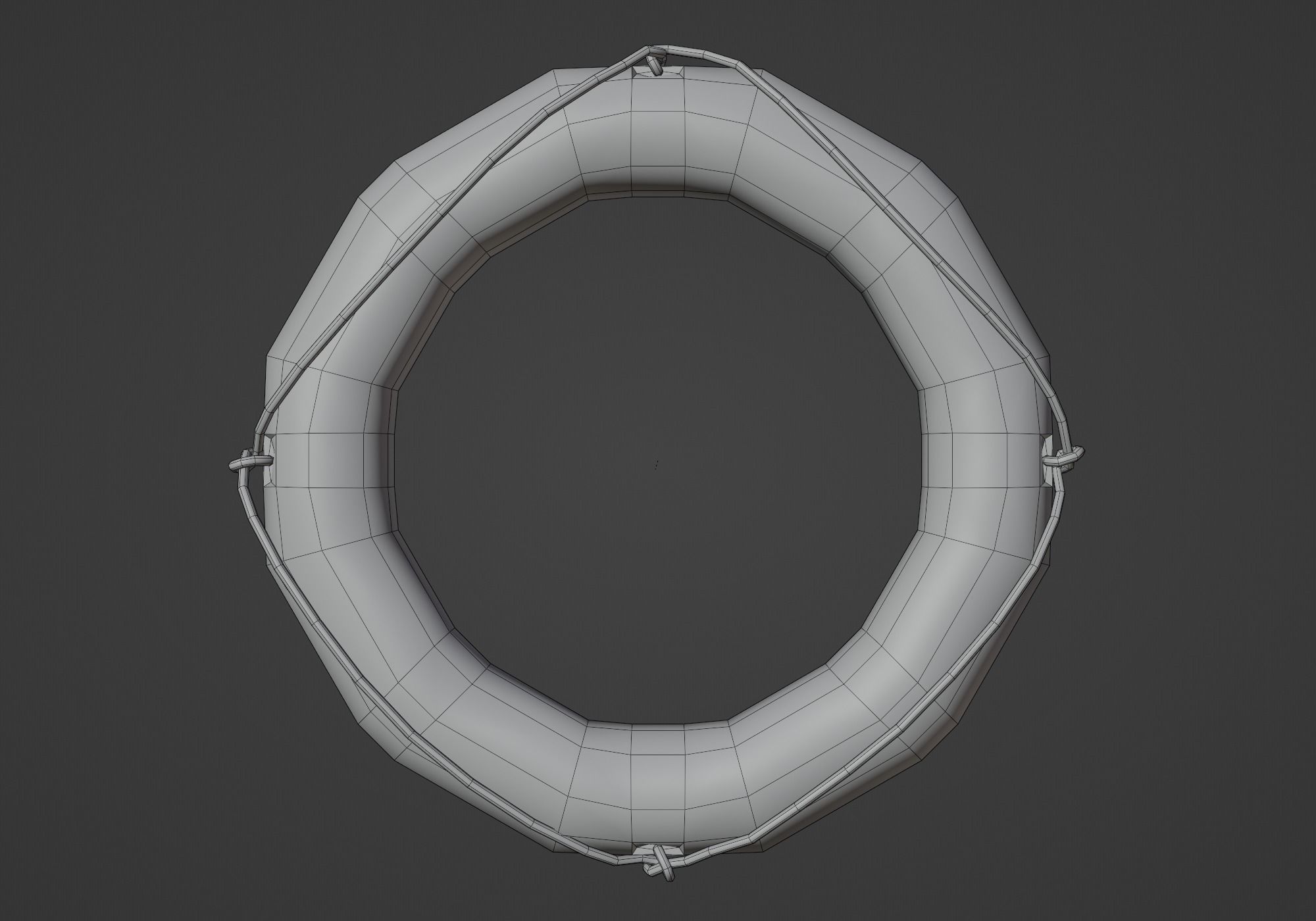 Lifebuoy Low-poly 3D model_2