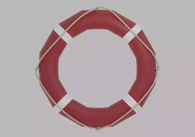 Lifebuoy Low-poly 3D model