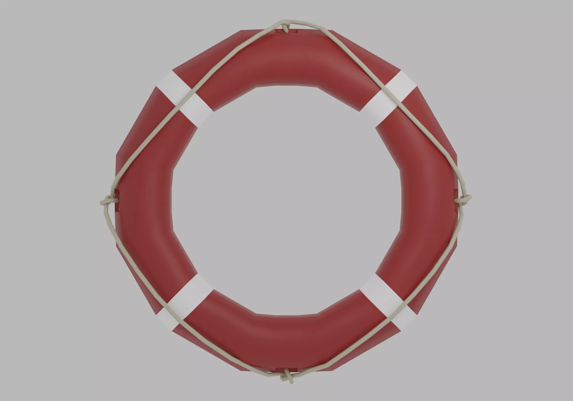 Lifebuoy Low-poly 3D model_0