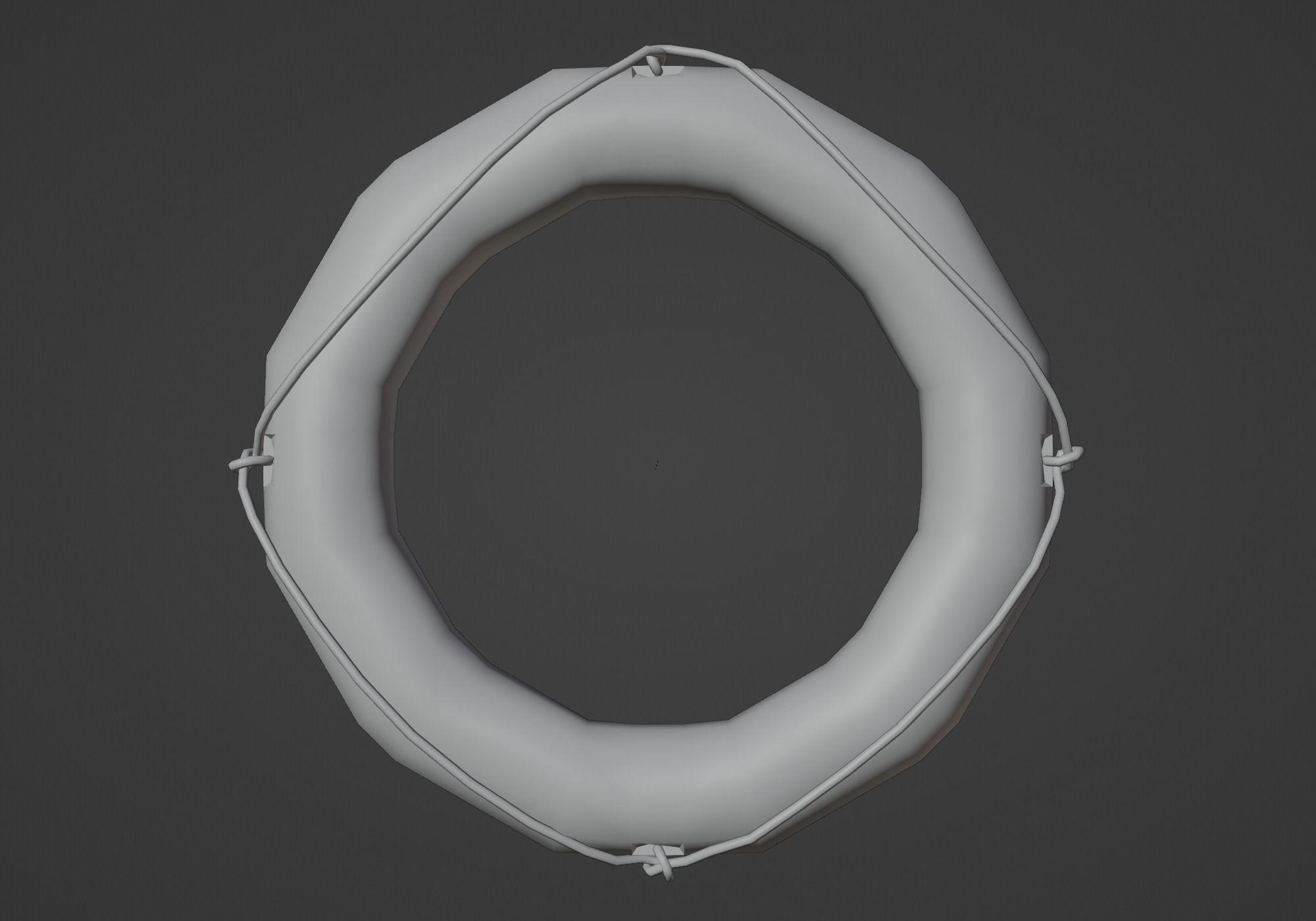 Lifebuoy Low-poly 3D model_1