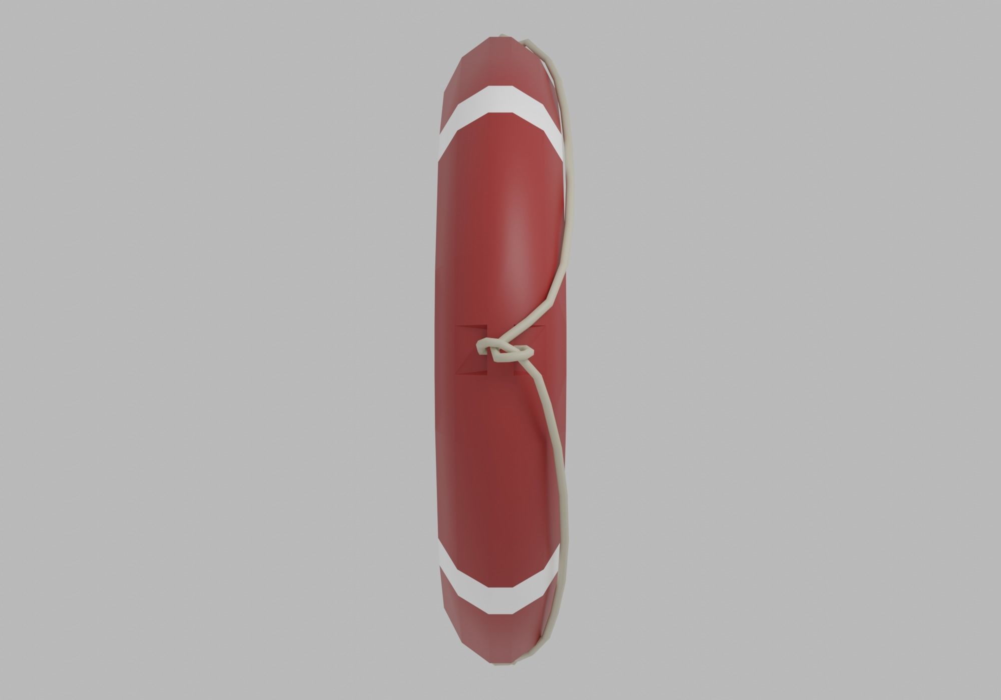 Lifebuoy Low-poly 3D model_3
