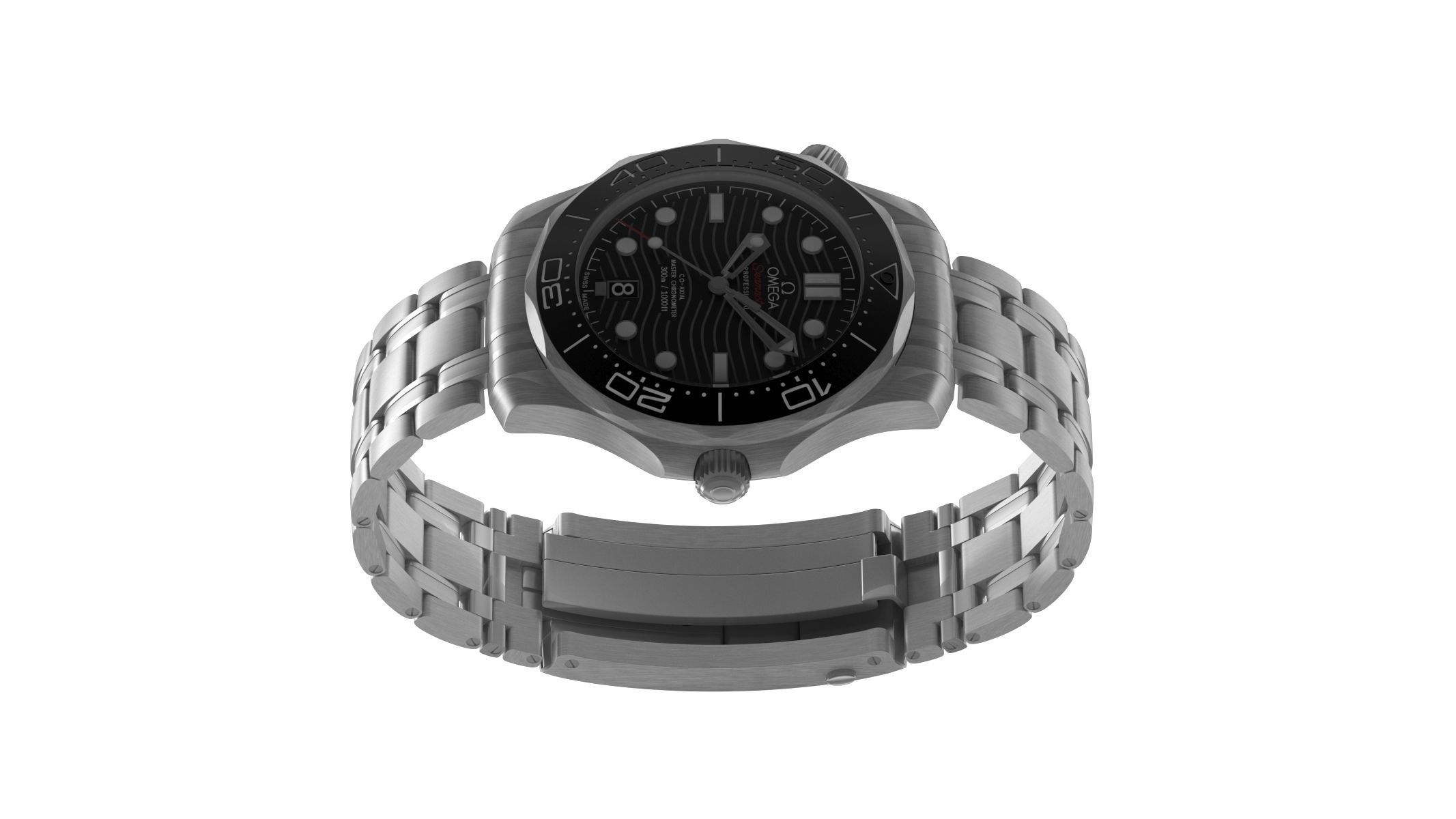  Omega Seamaster Diver on Steel 3D model_7