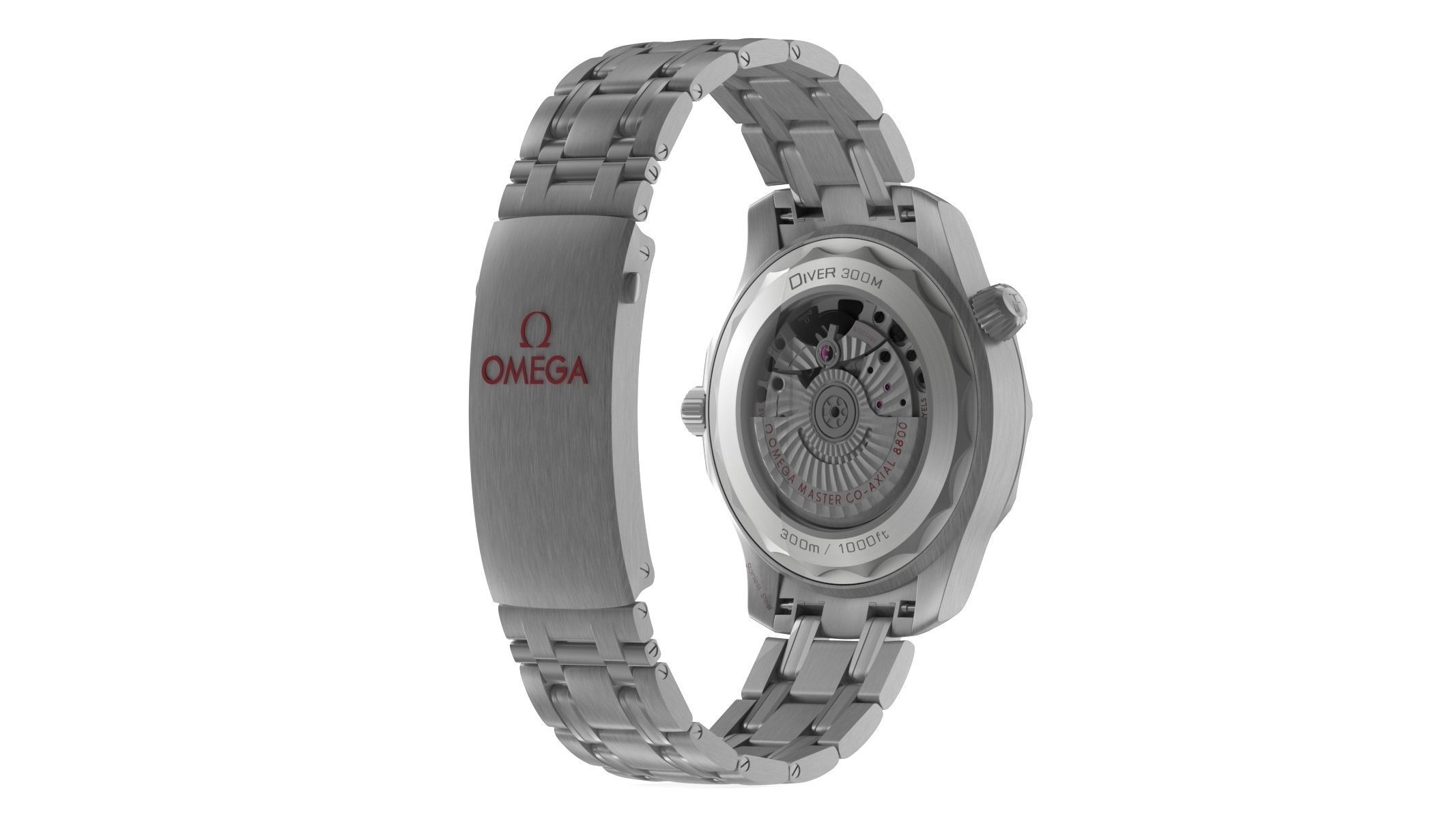  Omega Seamaster Diver on Steel 3D model_5