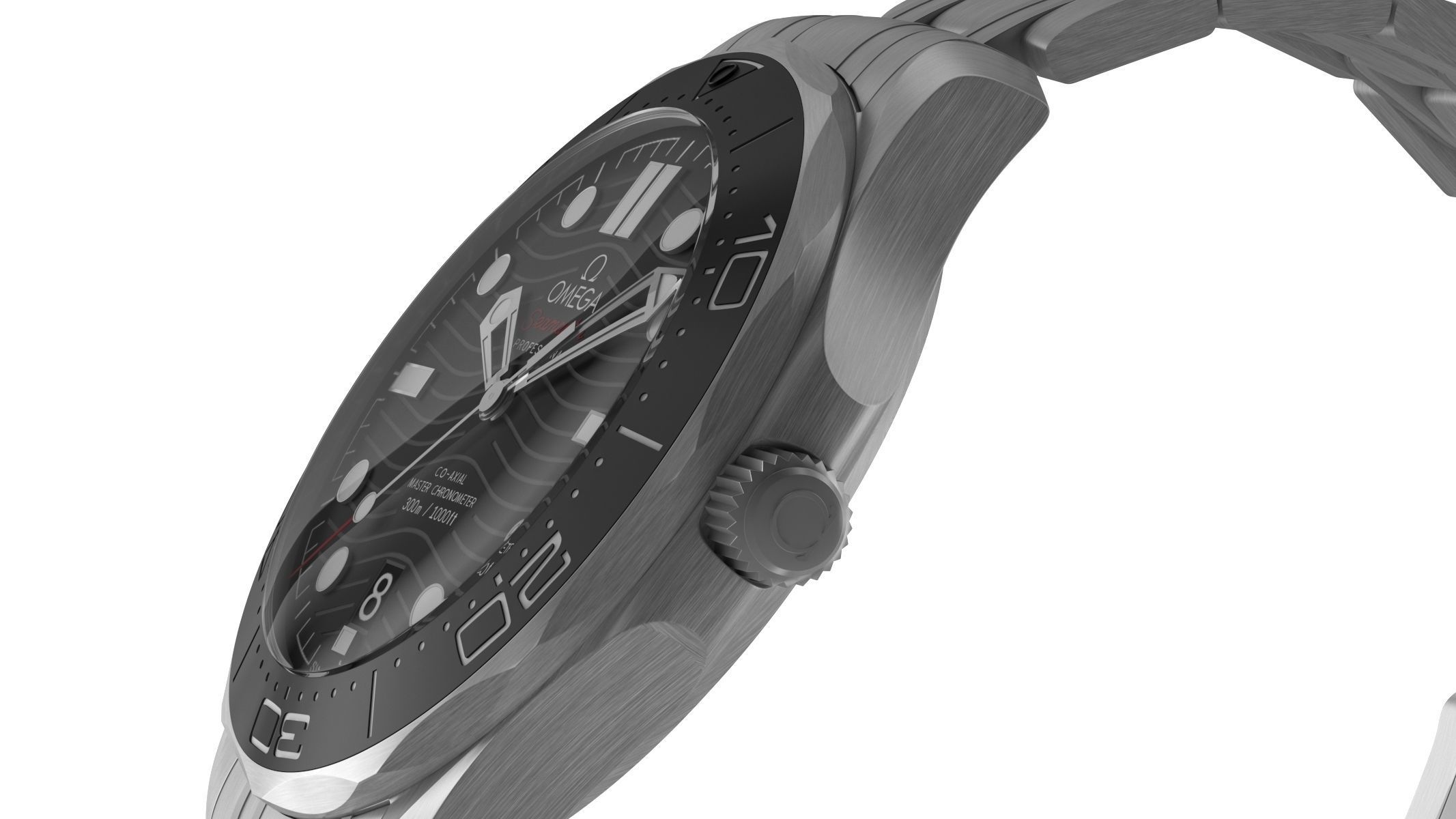  Omega Seamaster Diver on Steel 3D model_6