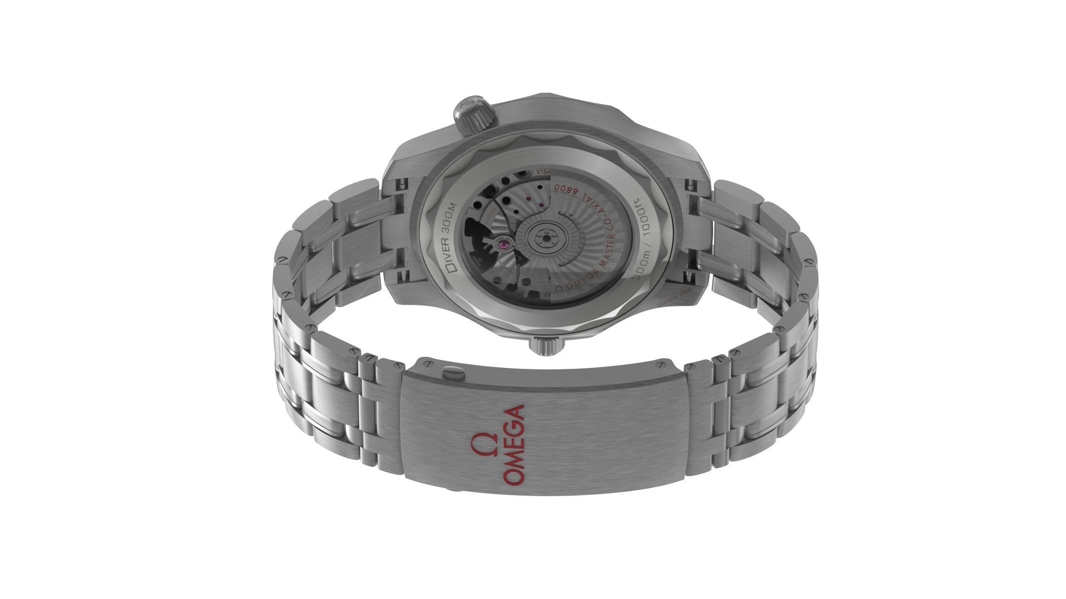  Omega Seamaster Diver on Steel 3D model_8