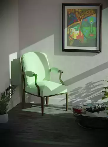 Chair model along with interior 