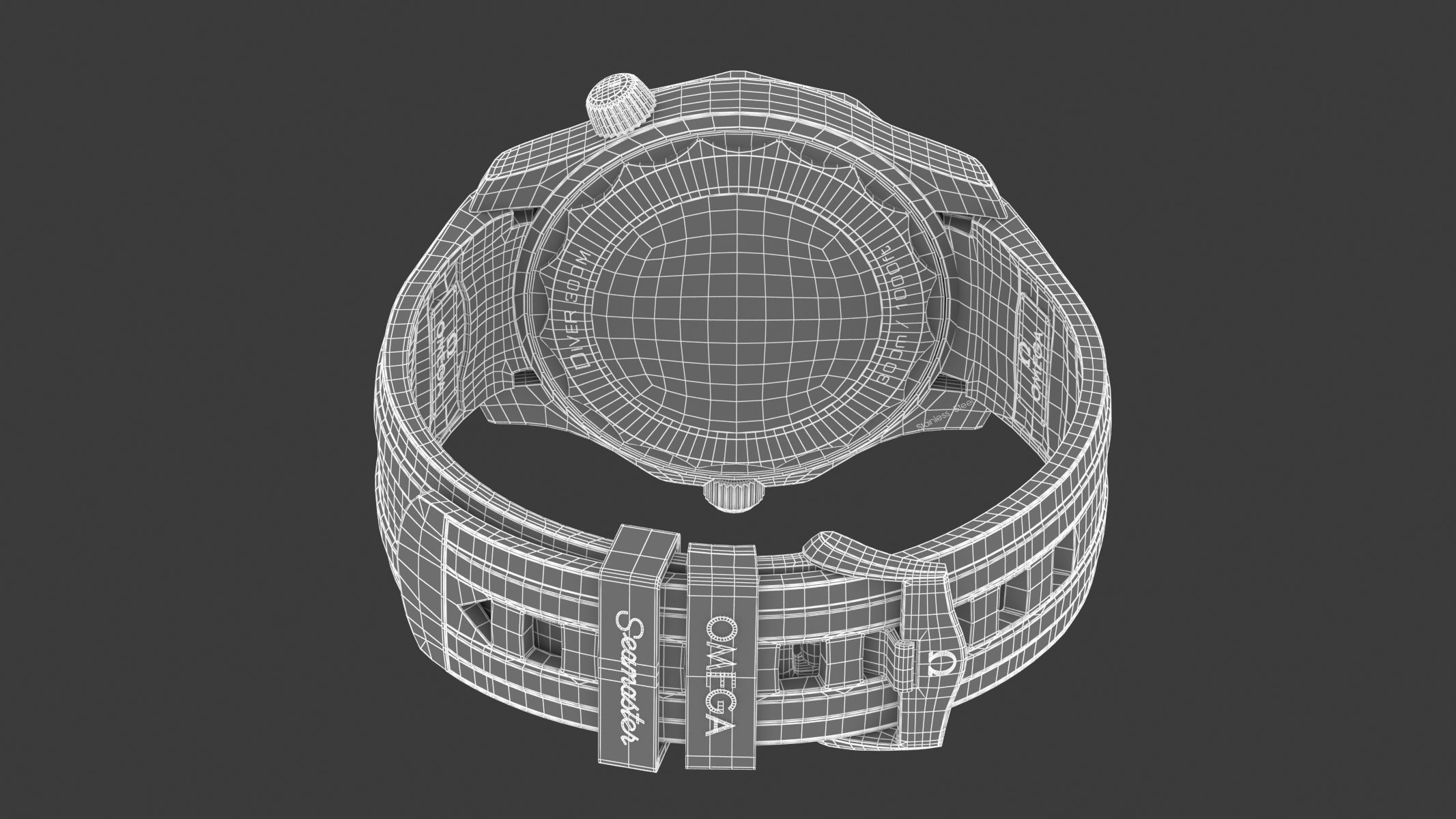 Omega Seamaster Diver Black 3D model_18