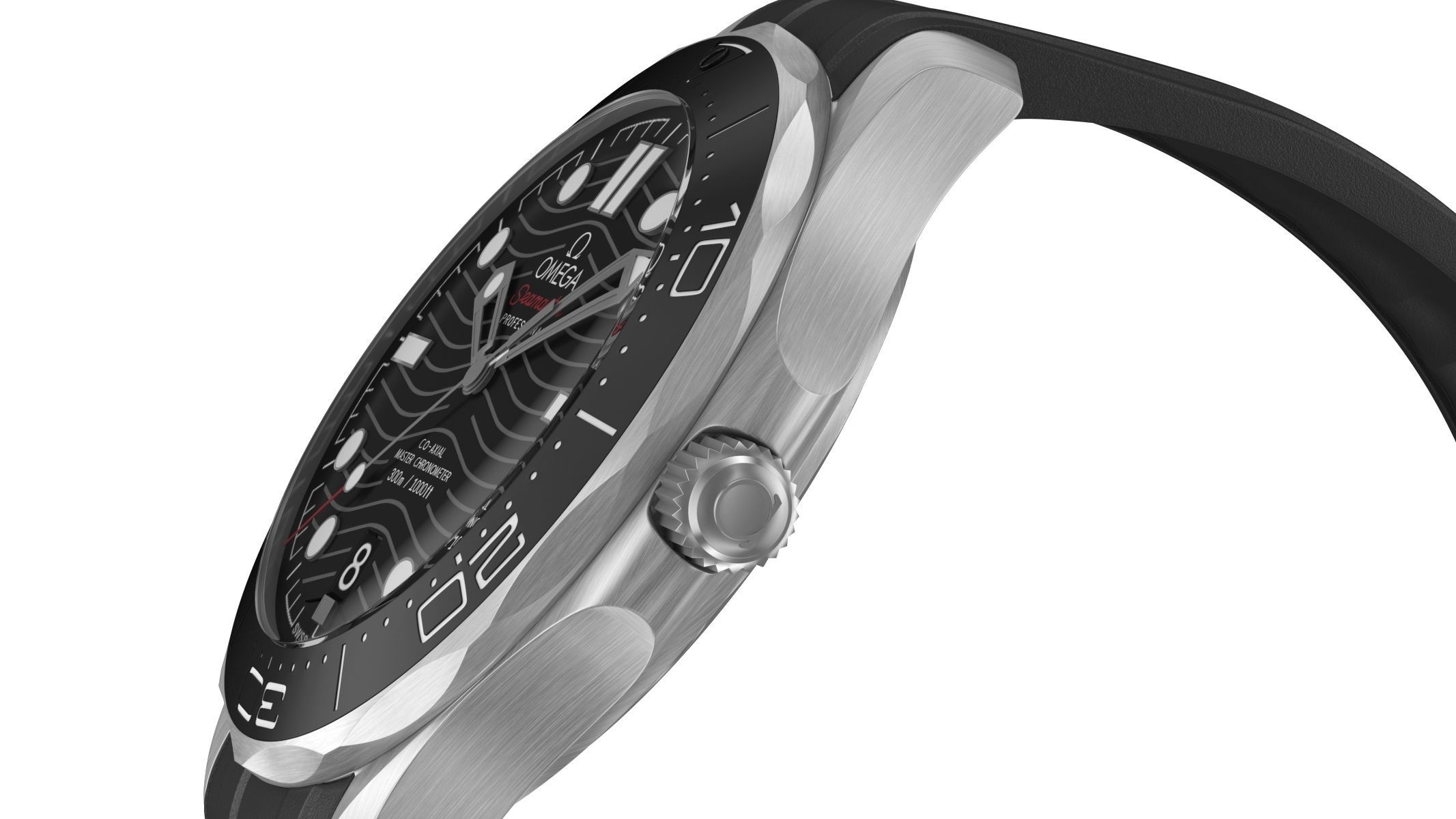 Omega Seamaster Diver Black 3D model_6