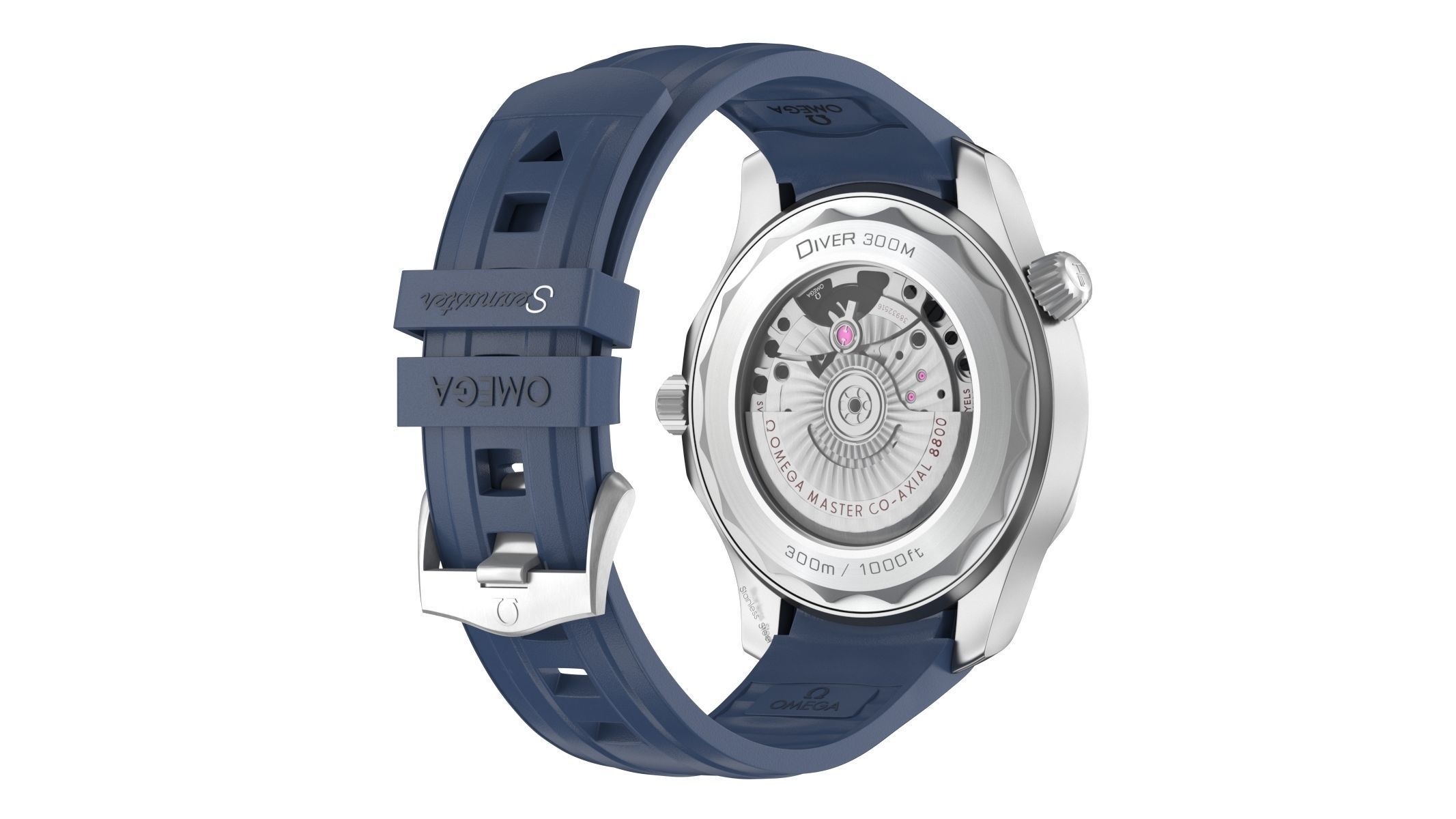 Omega Seamaster Diver Blue 3D model_5