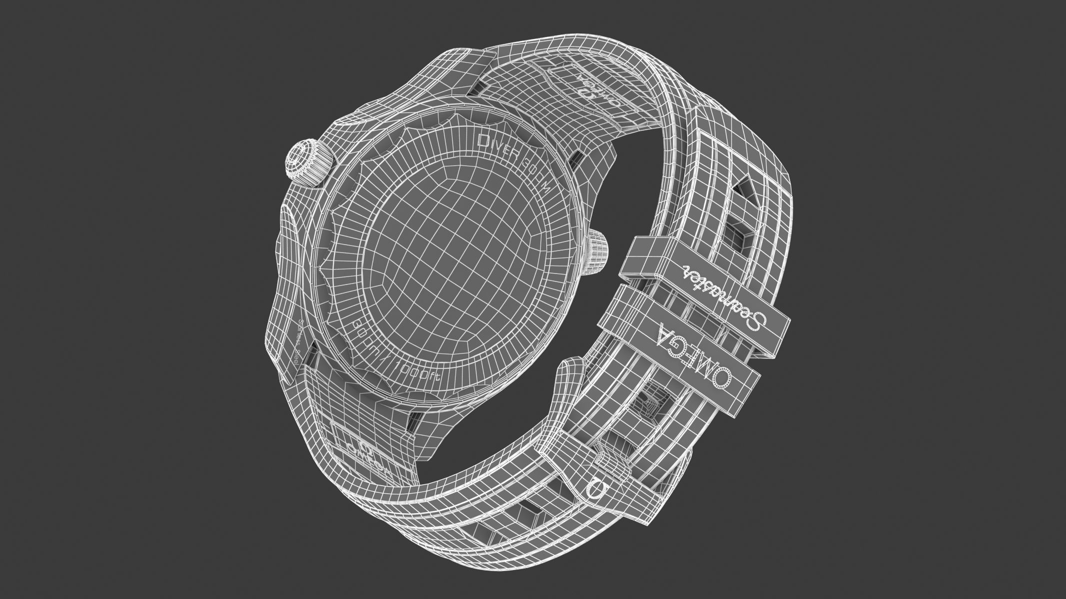 Omega Seamaster Diver Blue 3D model_14