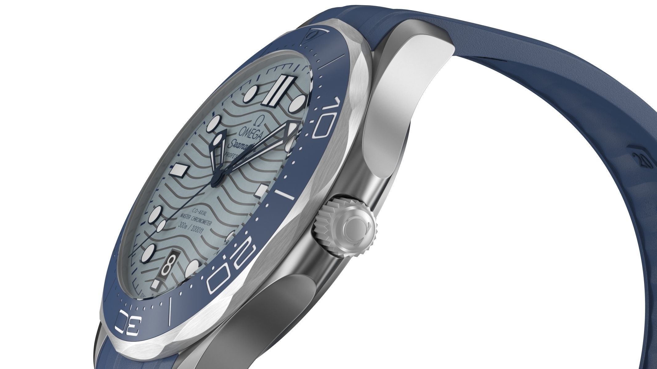 Omega Seamaster Diver Blue 3D model_6
