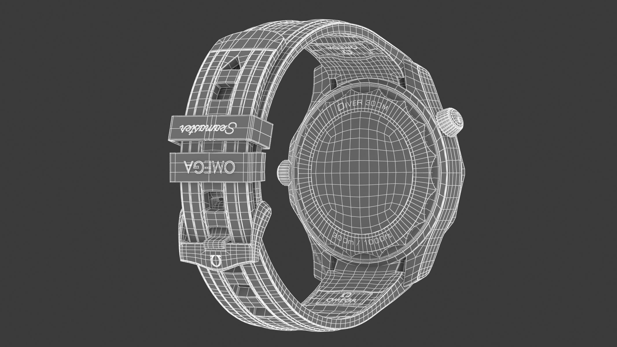 Omega Seamaster Diver Blue 3D model_15