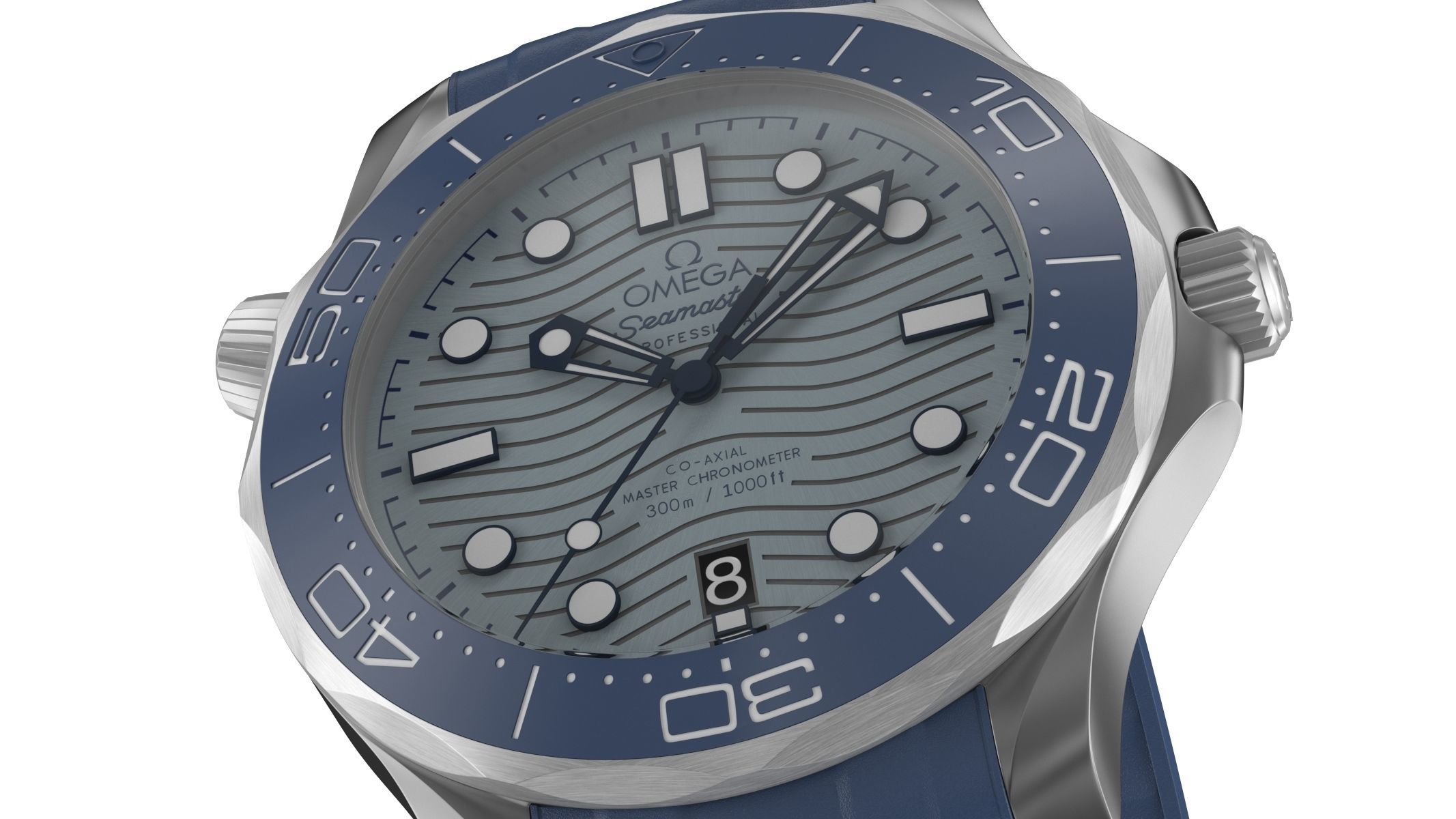 Omega Seamaster Diver Blue 3D model_2