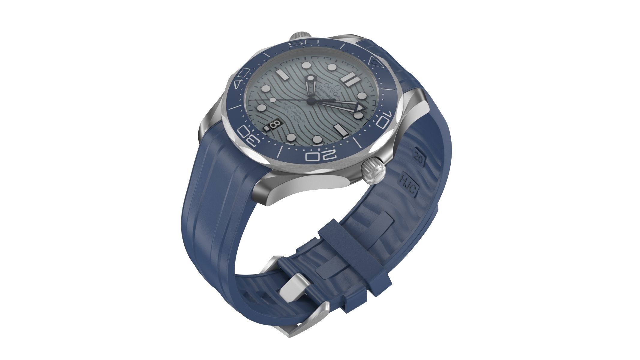 Omega Seamaster Diver Blue 3D model_9