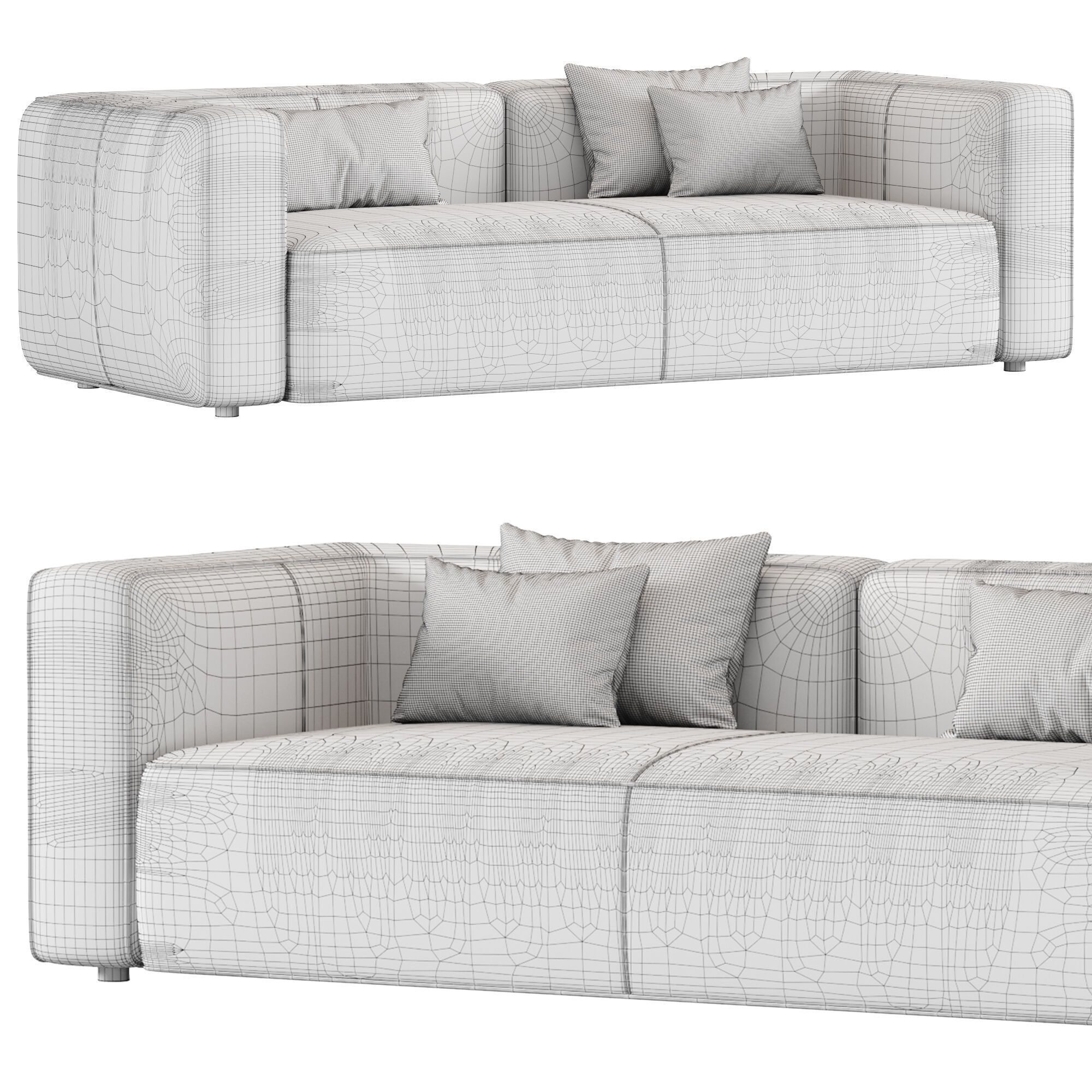 Lenyx 92 Sofa By Cb2 3D model_2
