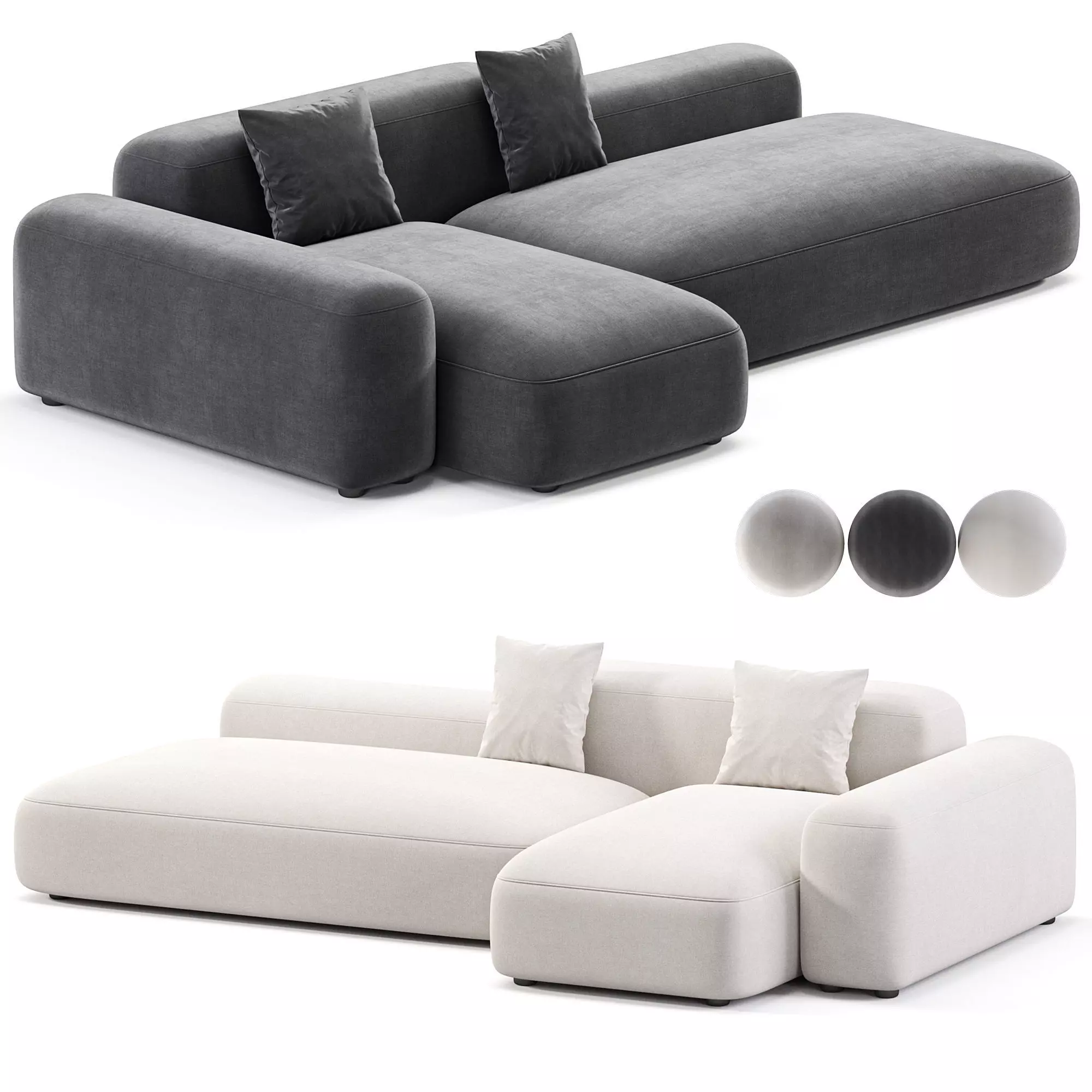 BUBBLE Sofa By Formmebel 3D model_0