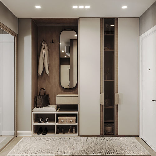 Japandi House Interior  3D model 2