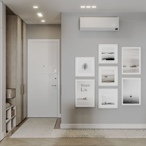 Japandi House Interior  3D model 5