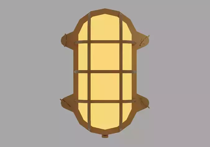 Boat lamp Low-poly 3D model