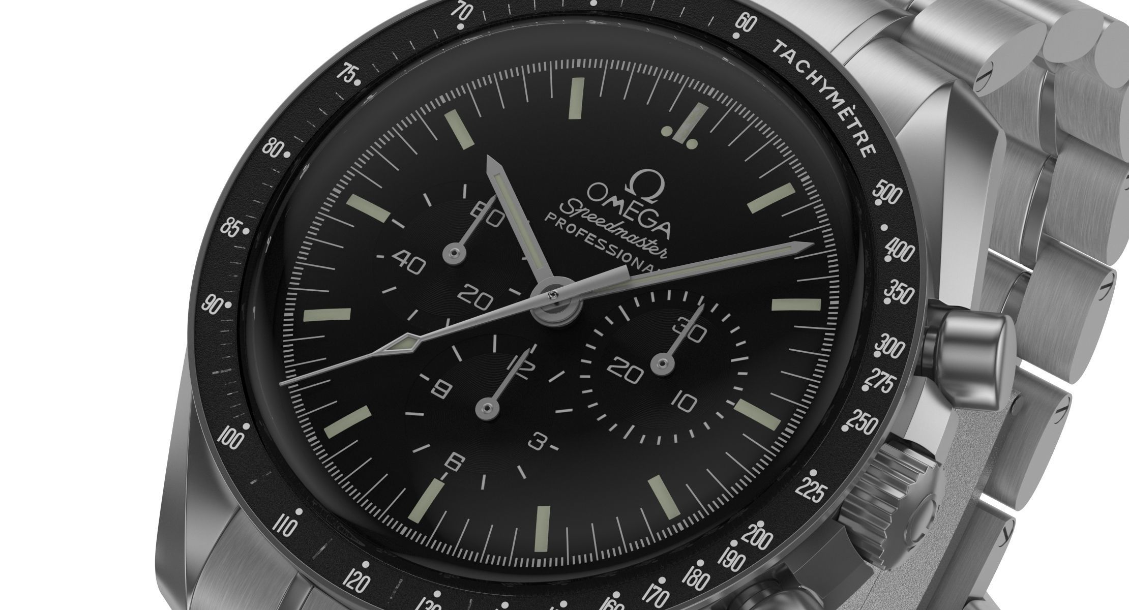 Omega Speedmaster Professional Moonwatch 3D model_3