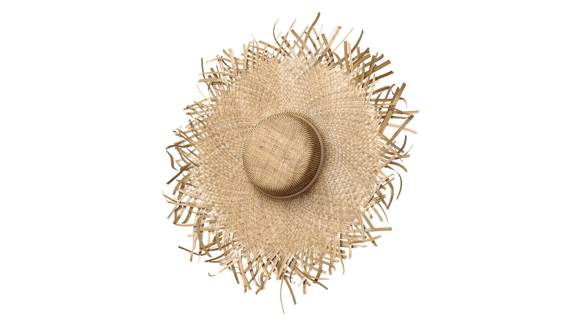 Wicker bamboo decor bathroom set 01 3D model_6