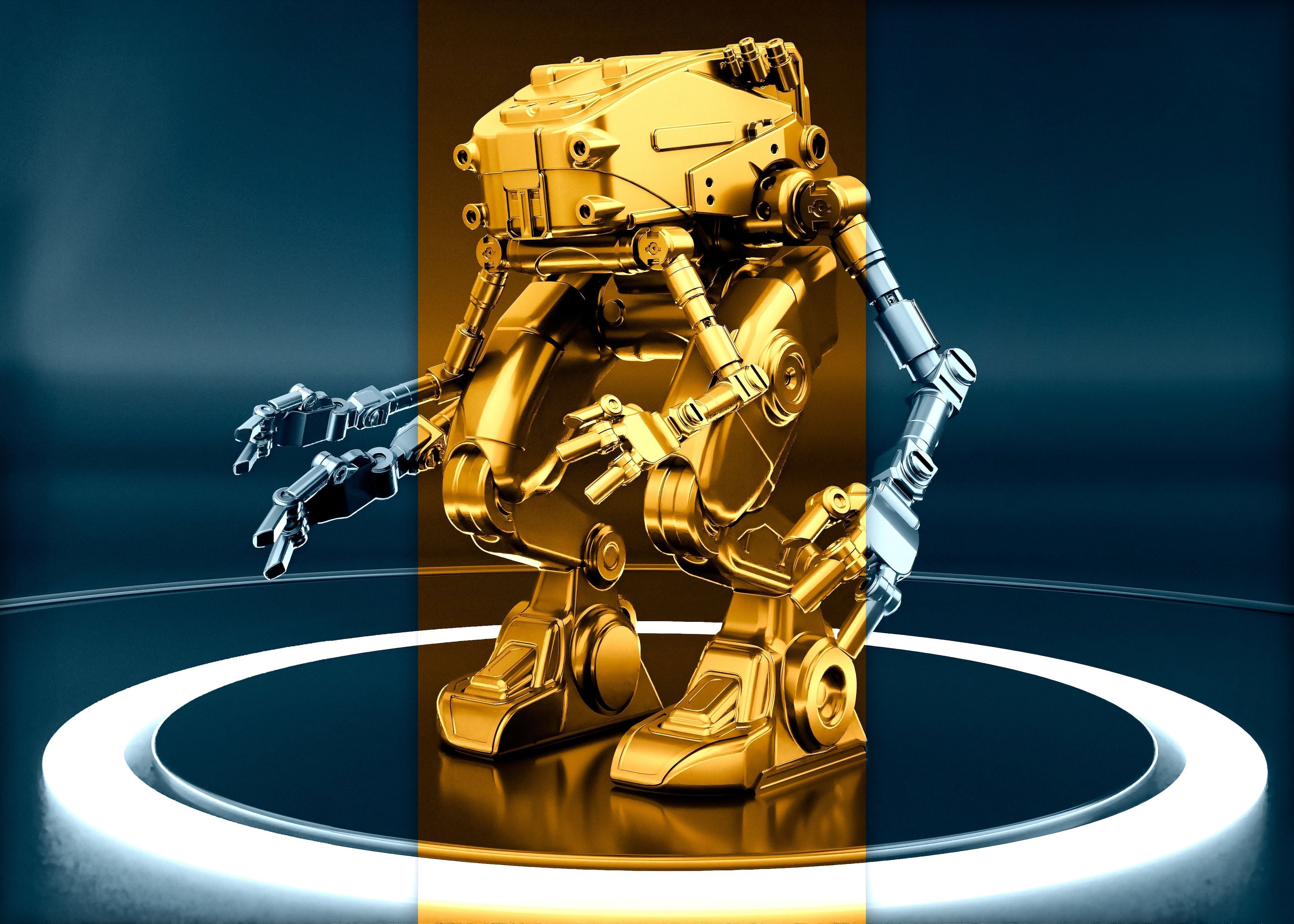 Robot Tank  3D print model_7