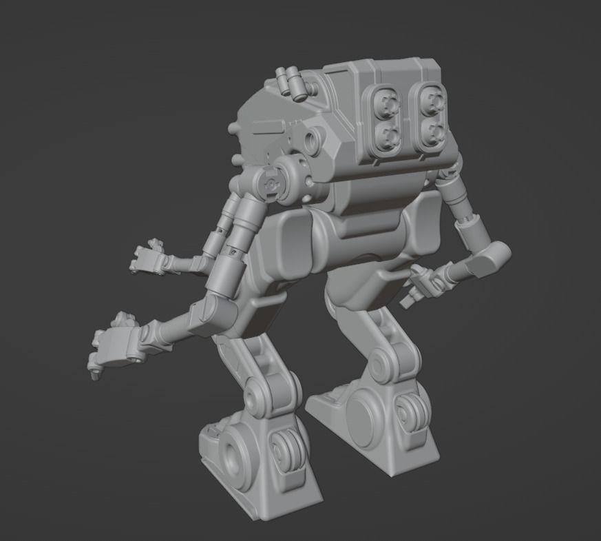 Robot Tank  3D print model_12