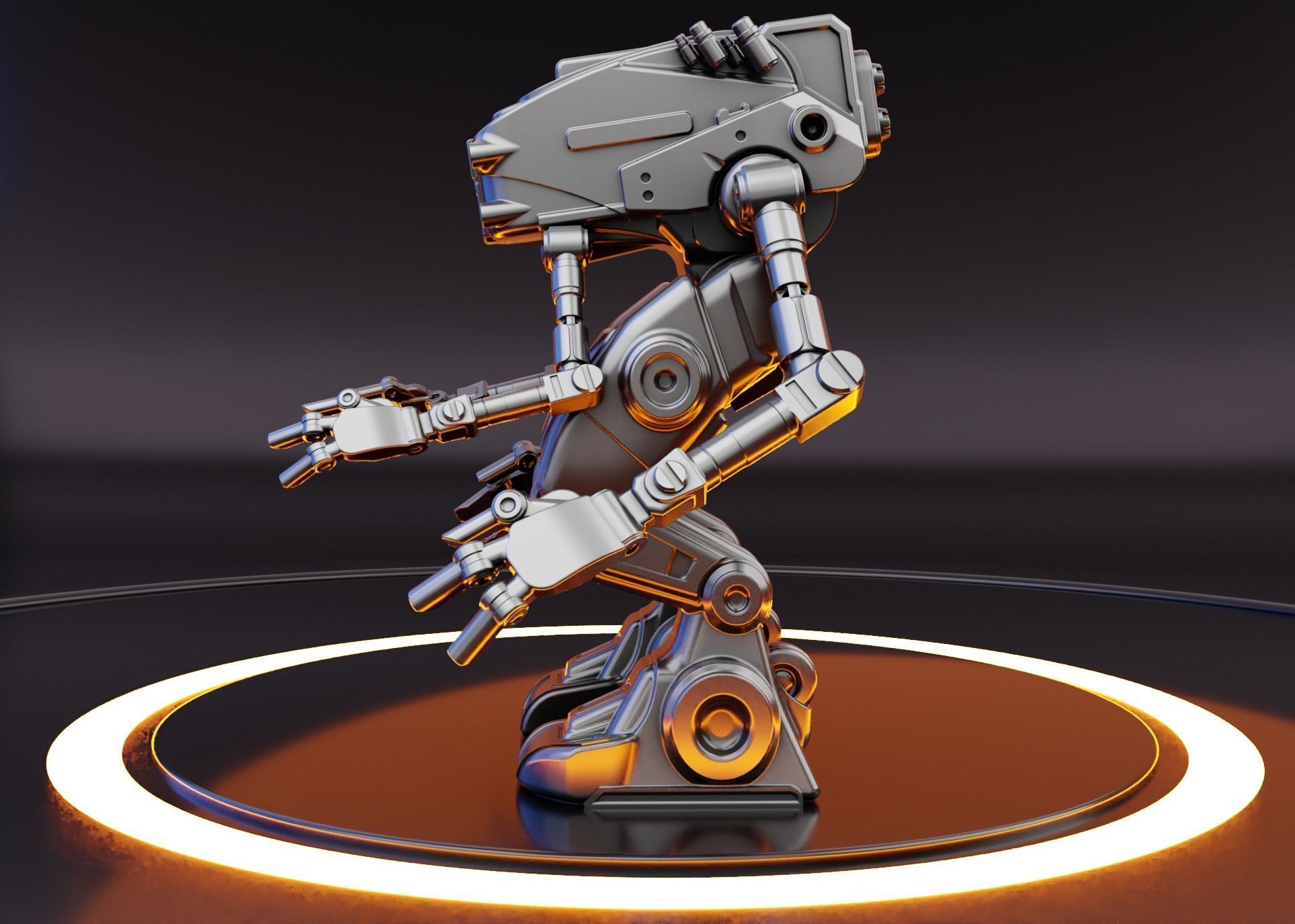 Robot Tank  3D print model_2