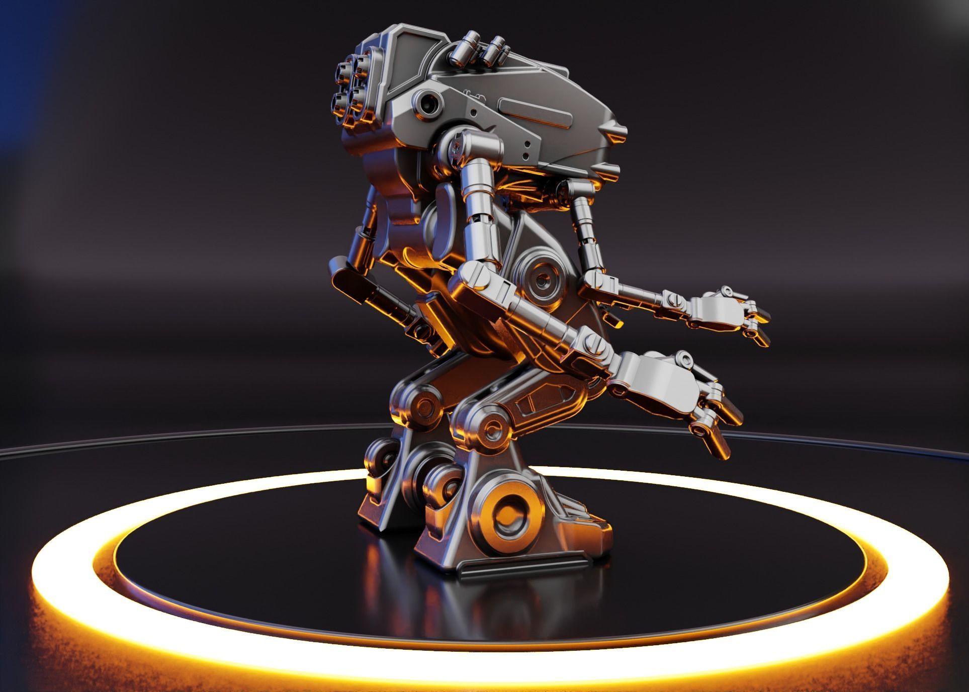 Robot Tank  3D print model_5