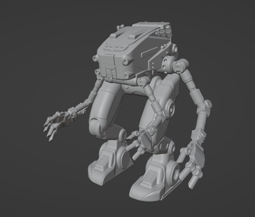 Robot Tank  3D print model_9