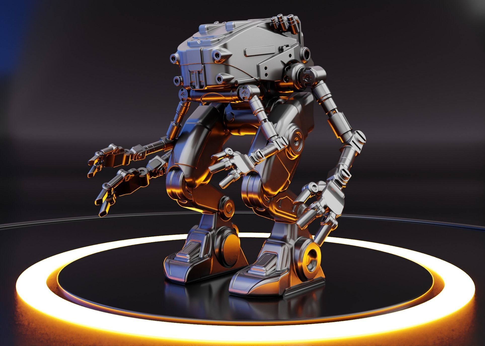 Robot Tank  3D print model_1