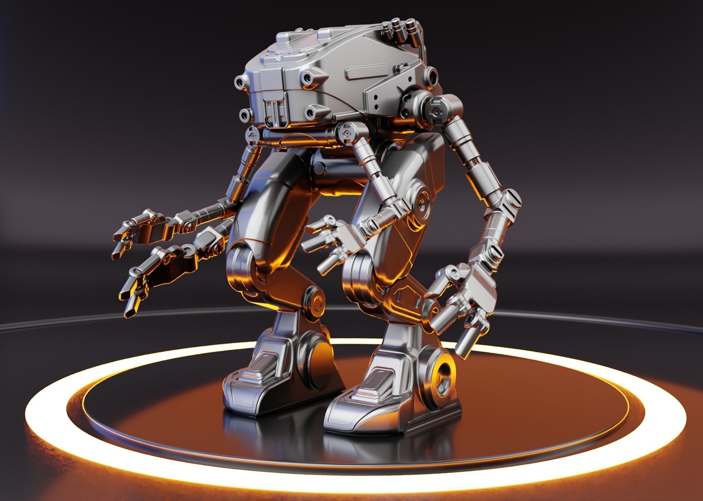 Robot Tank  3D print model_13